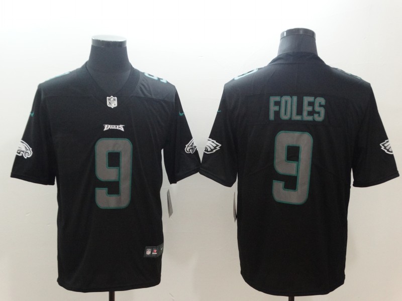 Men's Philadelphia Eagles Nick Foles #9 Black Jersey
